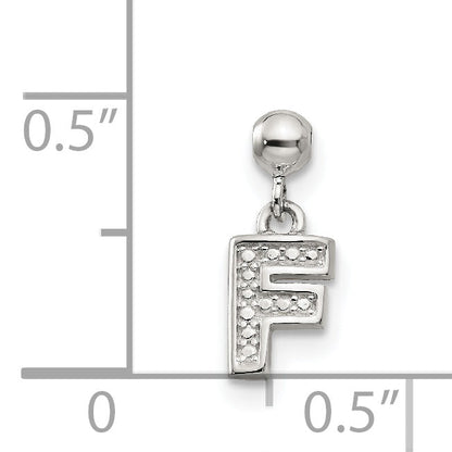 Sterling Silver Mio Memento Letter F Dangle Initial Charm