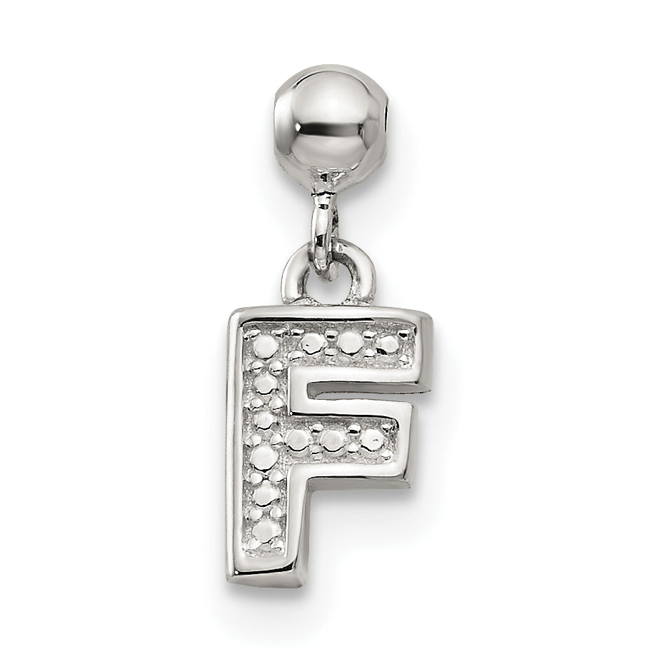 Sterling Silver Mio Memento Letter F Dangle Initial Charm