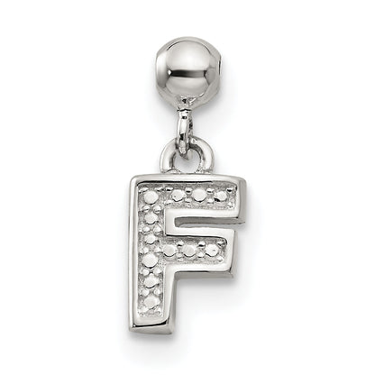 Sterling Silver Mio Memento Letter F Dangle Initial Charm