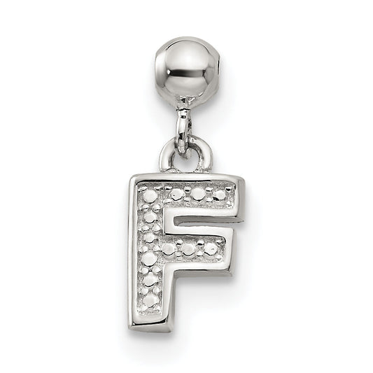 Sterling Silver Mio Memento Letter F Dangle Initial Charm