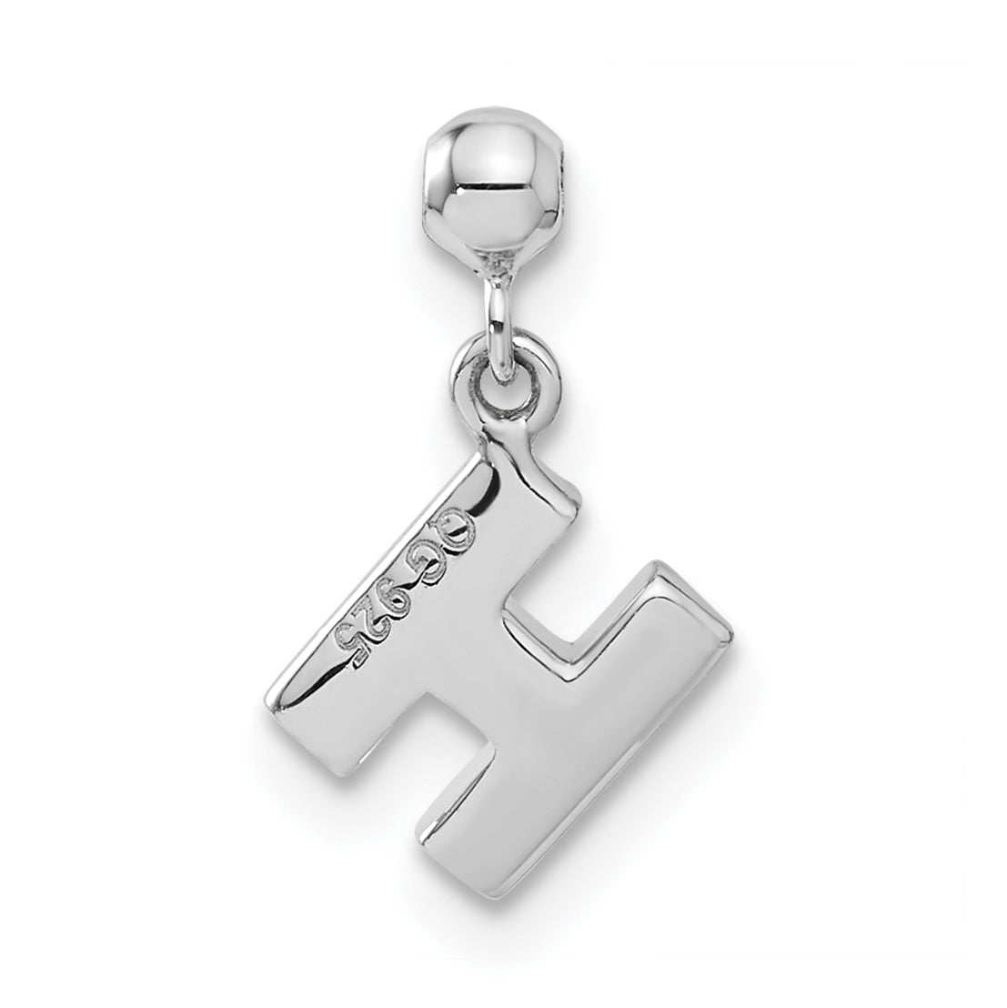 Sterling Silver Mio Memento Letter H Dangle Initial Charm