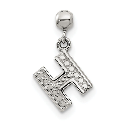 Sterling Silver Mio Memento Letter H Dangle Initial Charm