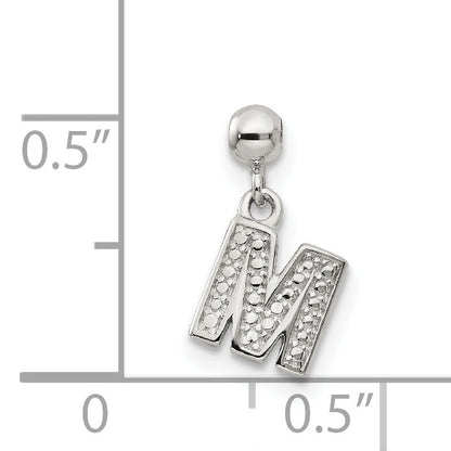 Sterling Silver Mio Memento Letter M Dangle Initial Charm