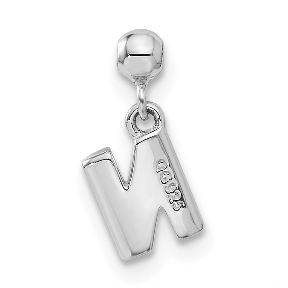 Sterling Silver Mio Memento Letter N Dangle Initial Charm