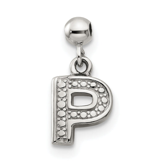 Sterling Silver Mio Memento Letter P Dangle Initial Charm