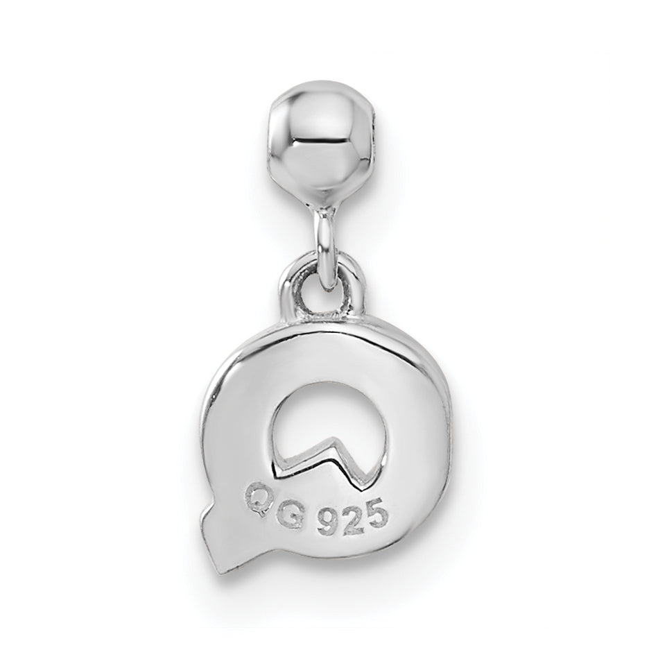 Sterling Silver Mio Memento Letter Q Dangle Initial Charm