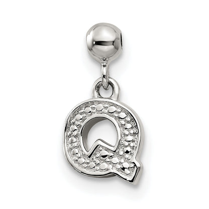 Sterling Silver Mio Memento Letter Q Dangle Initial Charm