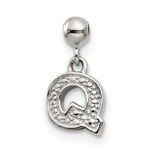 Sterling Silver Mio Memento Letter Q Dangle Initial Charm