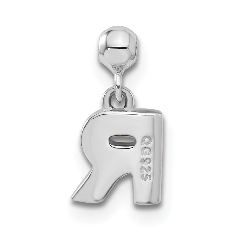 Sterling Silver Mio Memento Letter R Dangle Initial Charm