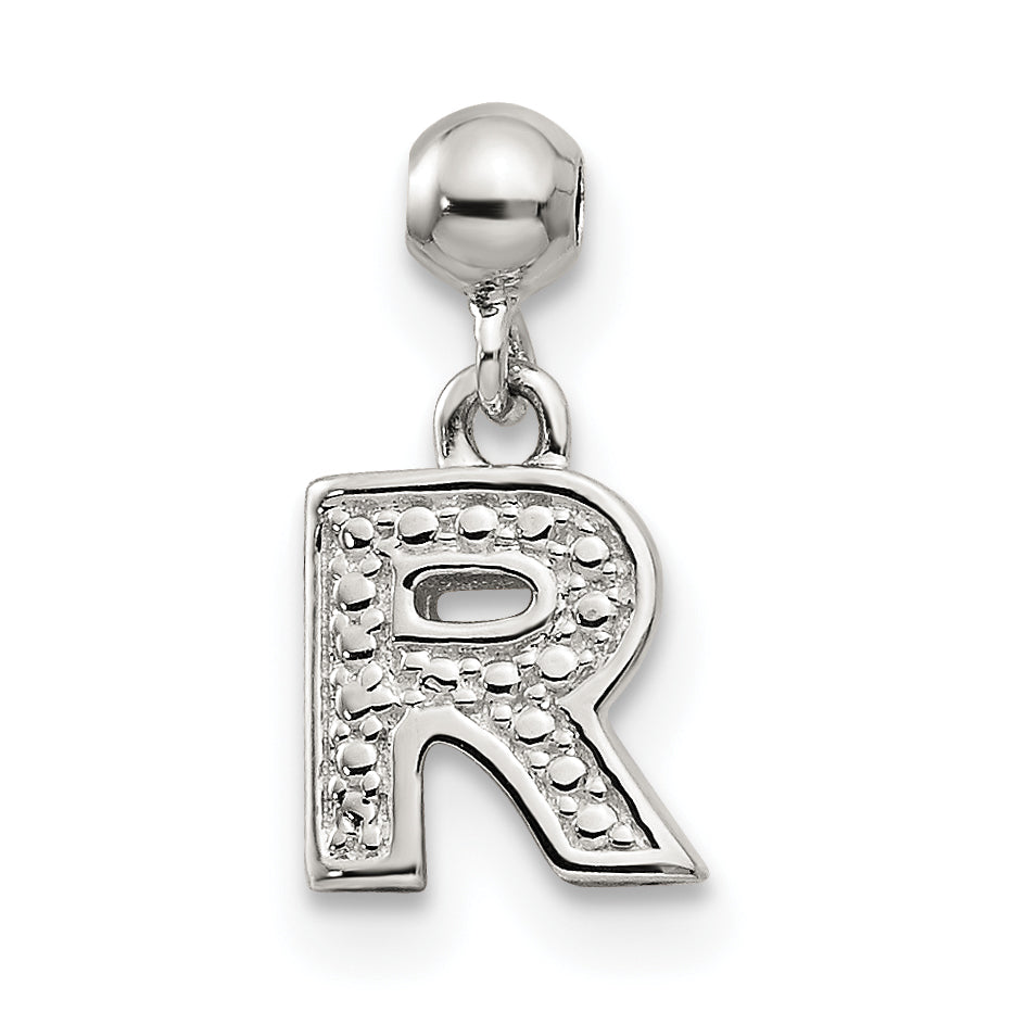 Sterling Silver Mio Memento Letter R Dangle Initial Charm