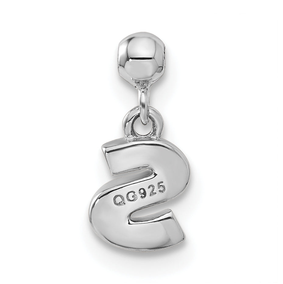 Sterling Silver Mio Memento Letter S Dangle Initial Charm