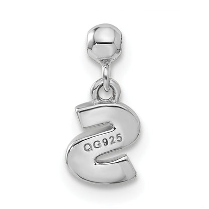 Sterling Silver Mio Memento Letter S Dangle Initial Charm