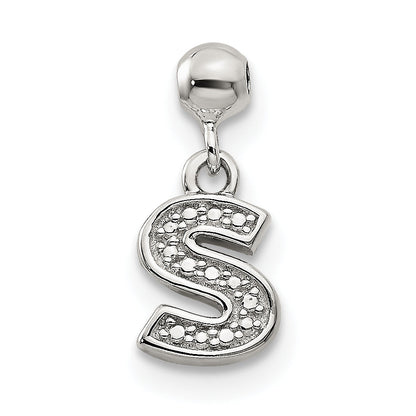 Sterling Silver Mio Memento Letter S Dangle Initial Charm