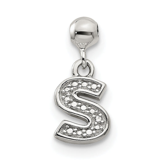 Sterling Silver Mio Memento Letter S Dangle Initial Charm