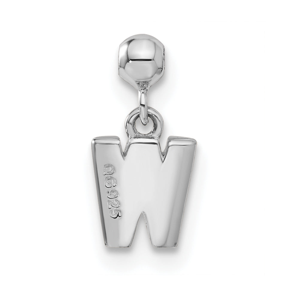 Sterling Silver Mio Memento Letter W Dangle Initial Charm