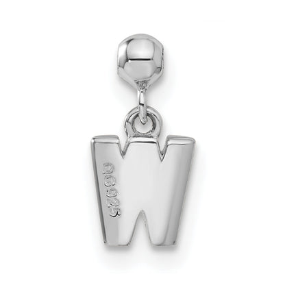 Sterling Silver Mio Memento Letter W Dangle Initial Charm