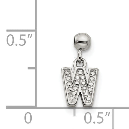 Sterling Silver Mio Memento Letter W Dangle Initial Charm
