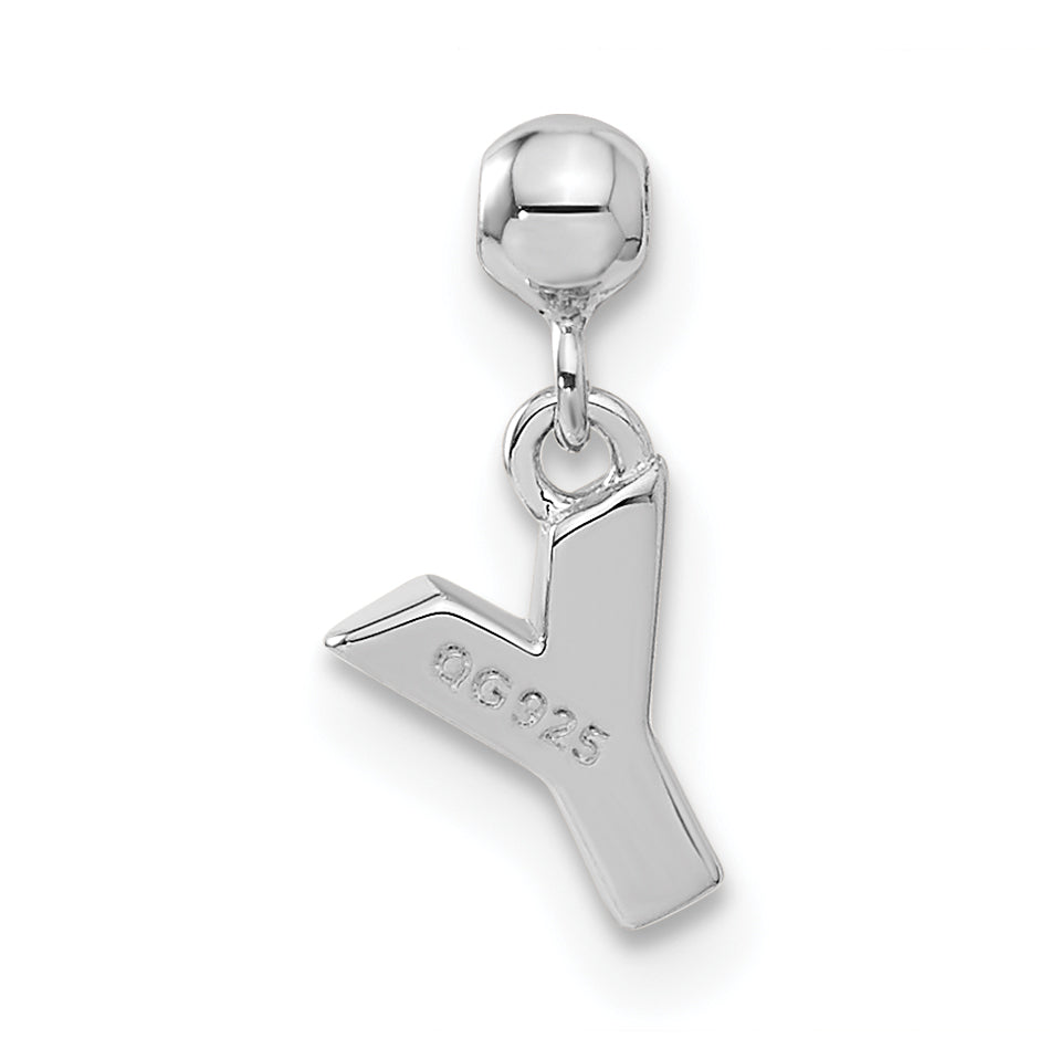 Sterling Silver Mio Memento Letter Y Dangle Initial Charm