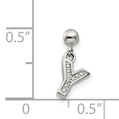 Sterling Silver Mio Memento Letter Y Dangle Initial Charm