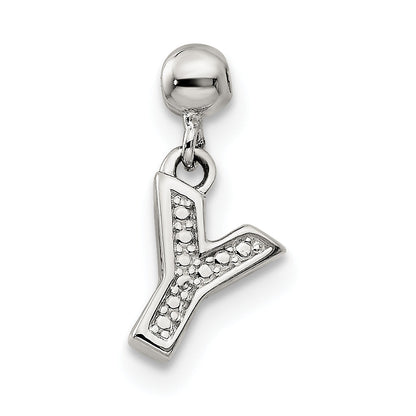 Sterling Silver Mio Memento Letter Y Dangle Initial Charm