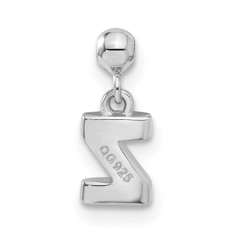 Sterling Silver Mio Memento Letter Z Dangle Initial Charm