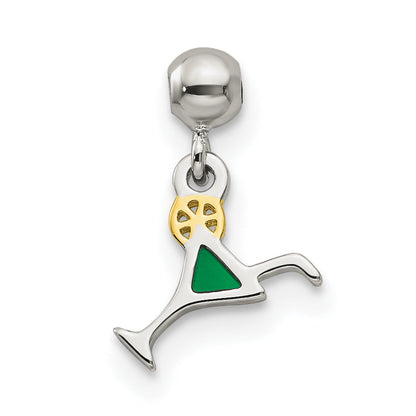 Sterling Silver Mio Memento Gold Tone With Enamel Cocktail Charm