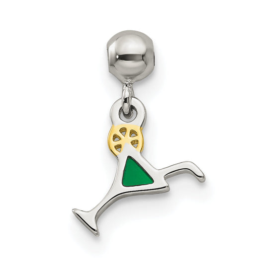 Sterling Silver Mio Memento Gold Tone With Enamel Cocktail Charm