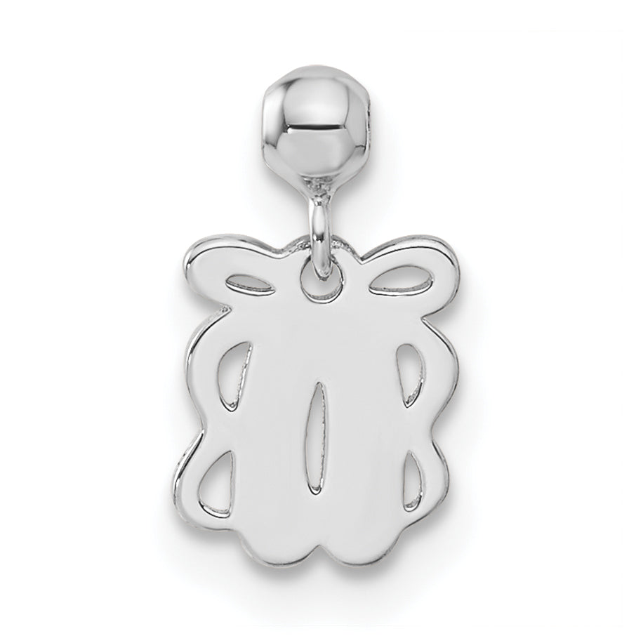 Sterling Silver Mio Memento Enamel Dangle Ballet Shoes Charm