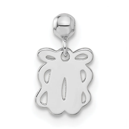 Sterling Silver Mio Memento Enamel Dangle Ballet Shoes Charm