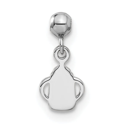 Sterling Silver Mio Memento Gold Tone Dangle Baby Bottle Charm