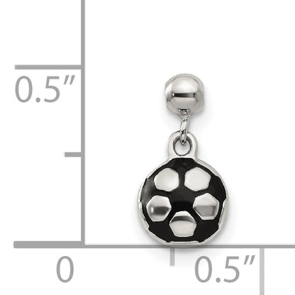 Sterling Silver Mio Memento Enamel Dangle Soccer Ball Charm