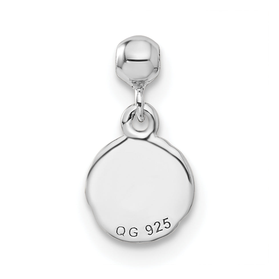Sterling Silver Mio Memento Rhodium-Plated Gold-Tone Dangle Volley Ball Charm