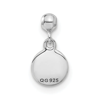 Sterling Silver Mio Memento Enamel Dangle Basket Ball Charm