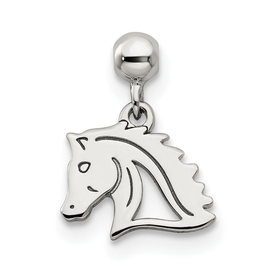 Sterling Silver Mio Memento Dangle Horse Charm