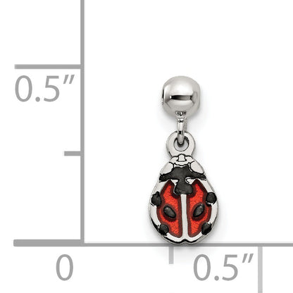 Sterling Silver Mio Memento Enamel Dangle Ladybug Charm
