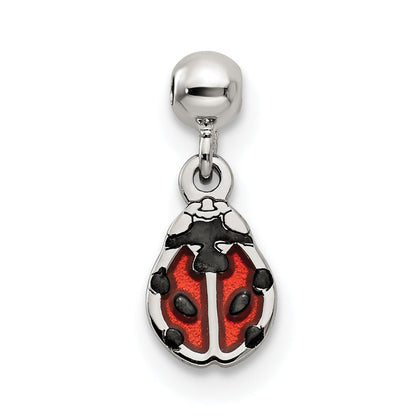 Sterling Silver Mio Memento Enamel Dangle Ladybug Charm