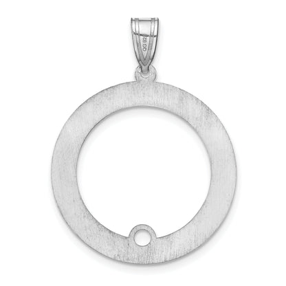 Sterling Silver Ss/Rhodium-Plated 1 Birthstone Circle With Ss Bezel Family Pendant