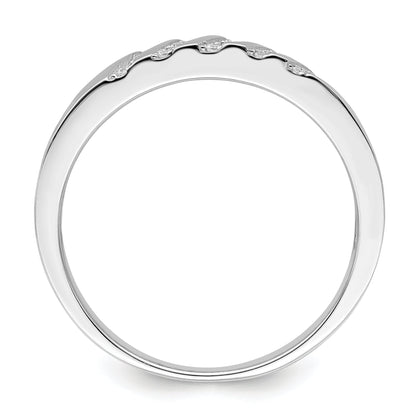 Sterling Silver Brilliant Embers Rhodium-Plated 20 Stone Micro Pav Cz Men'S Ring