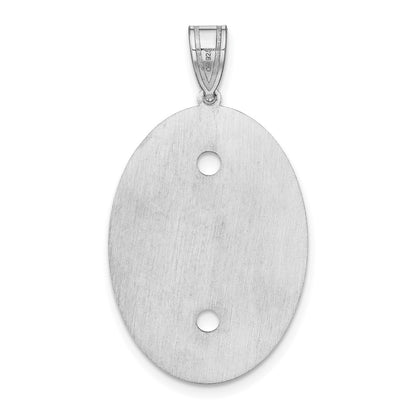 Sterling Silver Rhodium-Plated Crystal Family Pendant