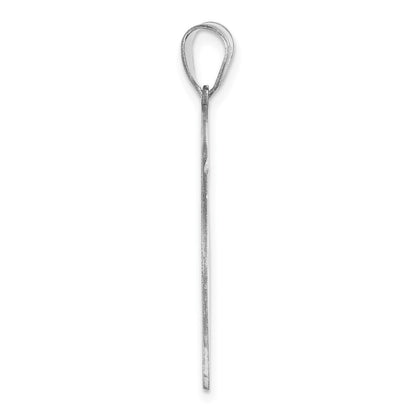 Sterling Silver Rhodium-Plated Crystal Family Pendant