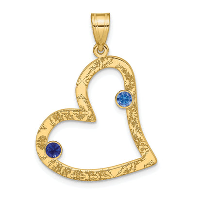 Ss/Gold Plated Sterling Silver/Gold-Plated 2 Birthstone Heart With Ss Bezel Family Pendant