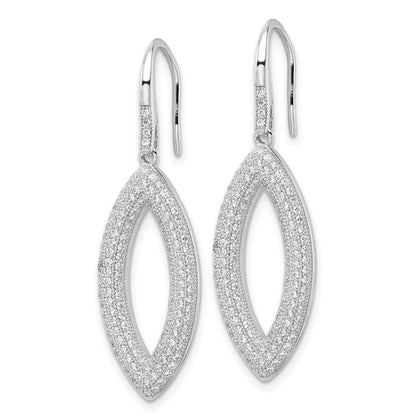 Sterling Silver & Cz Brilliant Embers Dangle Earrings