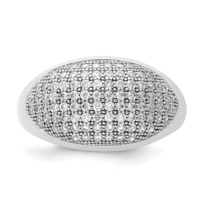 Sterling Silver & Cz Brilliant Embers Ring