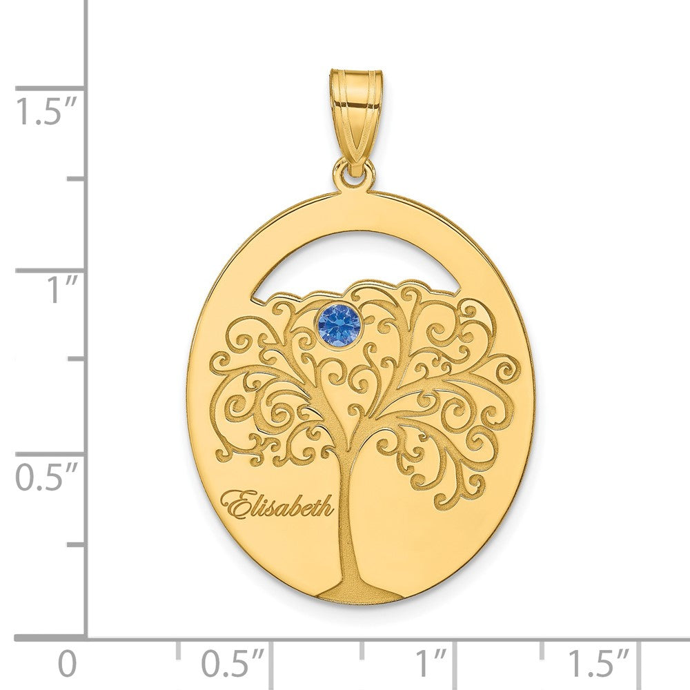 Gold Plated Sterling Silver/Gold 1 Birthstone With Ss Bezel Family Pendant