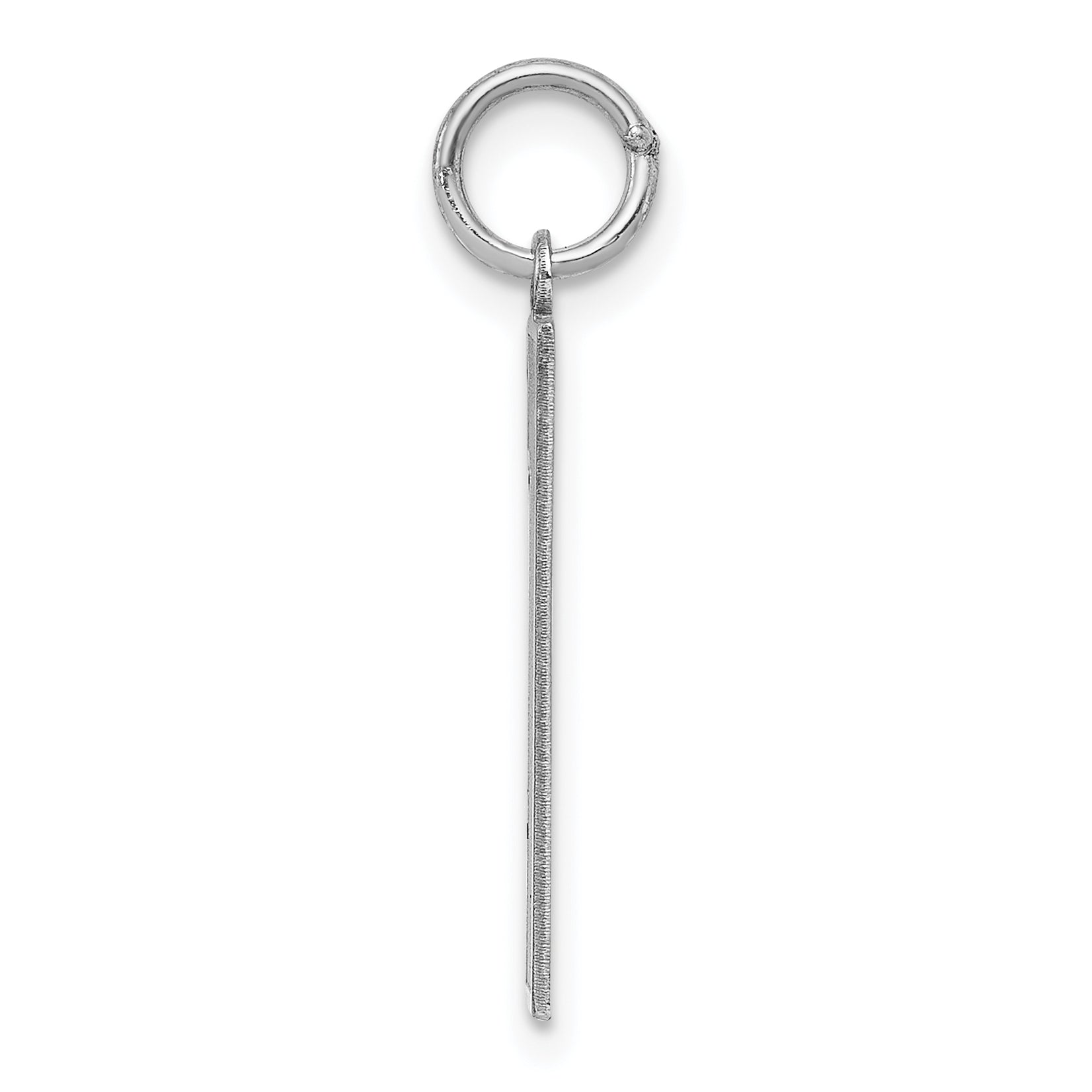 Sterling Silver Silver/Rhodium-Plated Polished Number 1 Charm