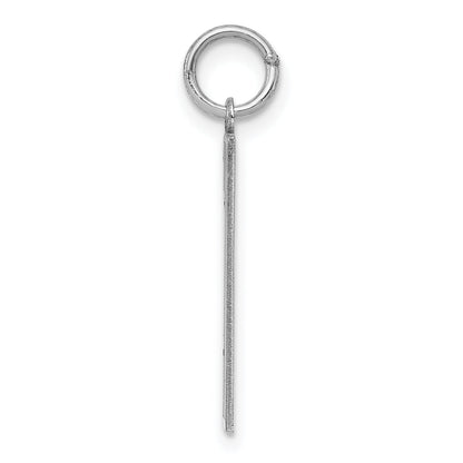 Sterling Silver Silver/Rhodium-Plated Polished Number 1 Charm