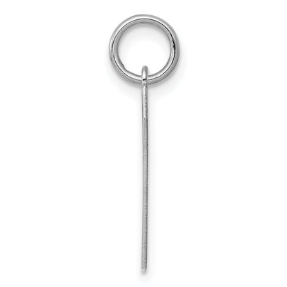 Sterling Silver Silver/Rhodium-Plated Polished Number 7 Charm