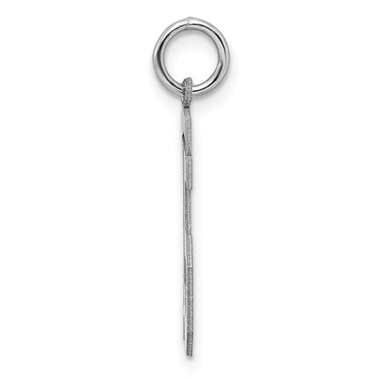 Sterling Silver Sterling/Silver Rhodium-Plated Polished Number 15 Charm