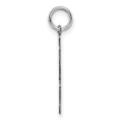 Sterling Silver Sterling/Silver Rhodium-Plated Polished Number 18 Charm