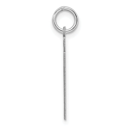 Sterling Silver Sterling/Silver Rhodium-Plated Polished Number 27 Charm